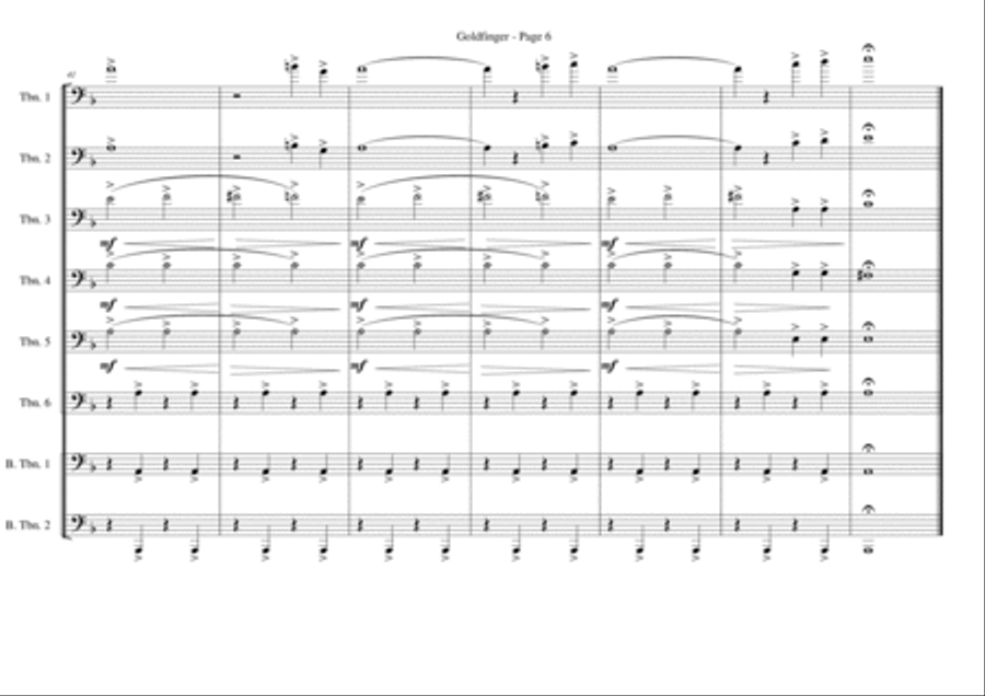 Goldfinger Goldfinger Brass Ensemble scores gallery preview page 6