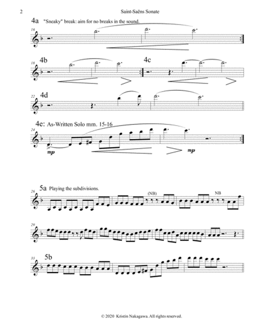 Saint-Saens Clarinet Sonata Mvt I Studies