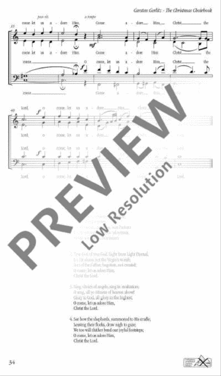 Adeste fideles Mixed Choir scores gallery preview page 4
