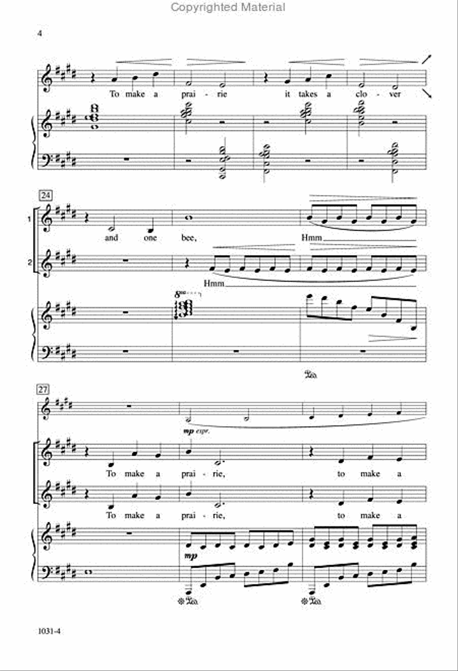 To make a prairie - SA Octavo SA scores gallery preview page 4