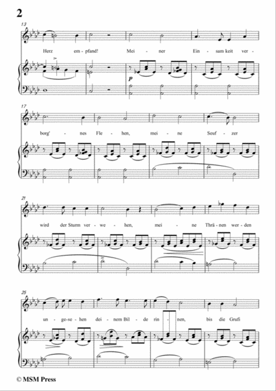 Schubert-Julius an Theone,in f minor,for Voice&Piano Voice scores gallery preview page 4