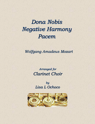 Book cover for Dona Nobis Negative Harmony Pacem for Clarinet Choir