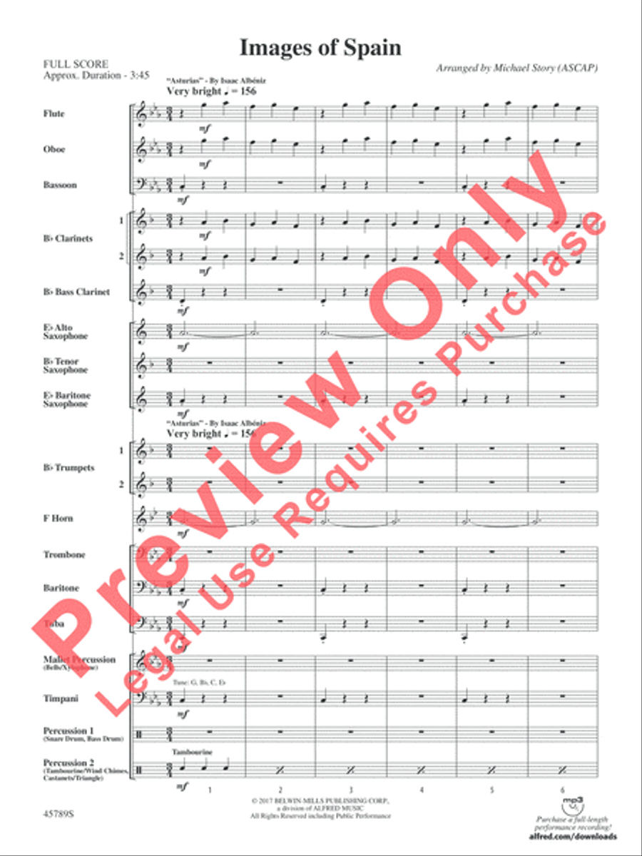 Images of Spain Concert Band scores gallery preview page 3