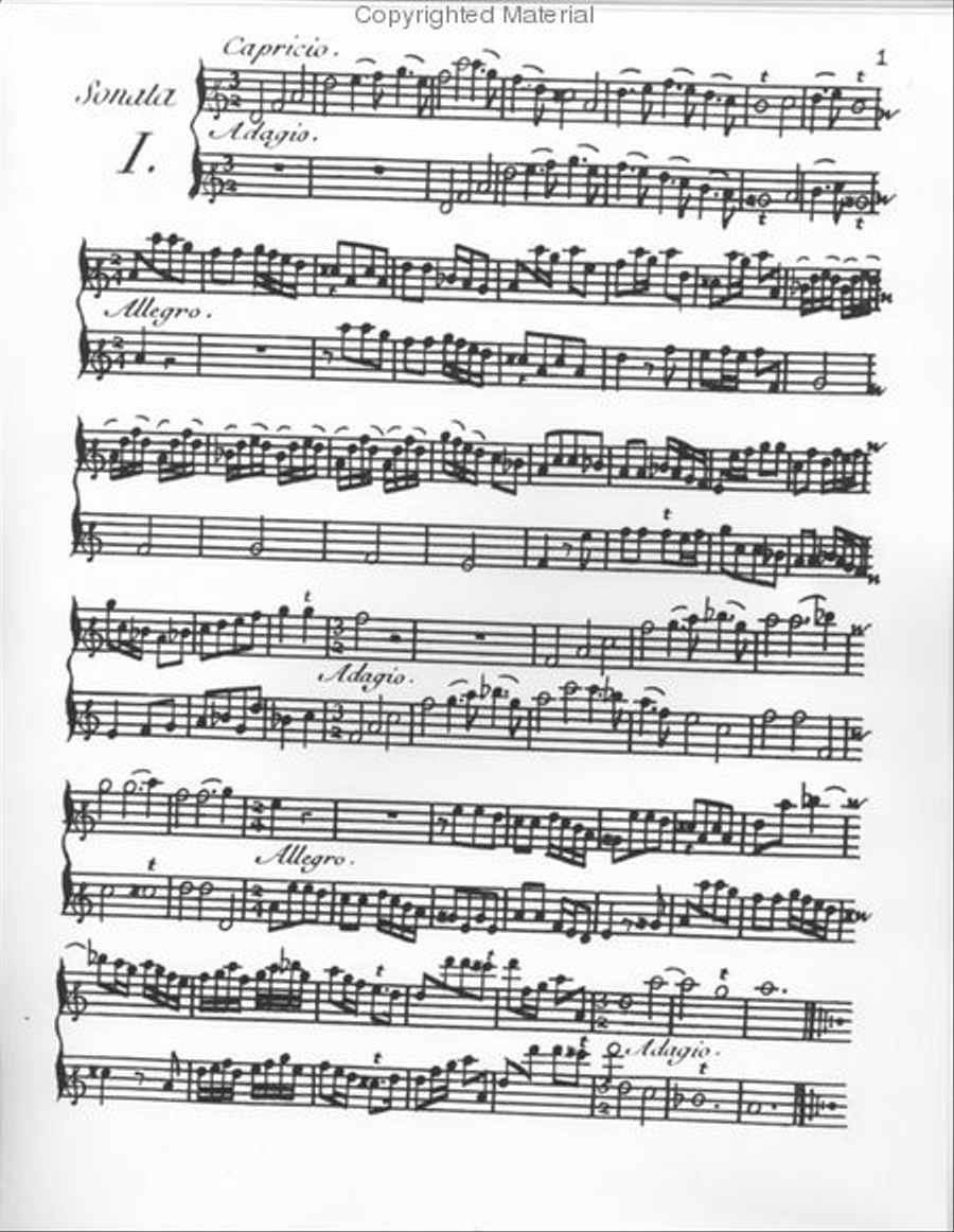 Six Sonatas for two Violins String Duet scores gallery preview page 2