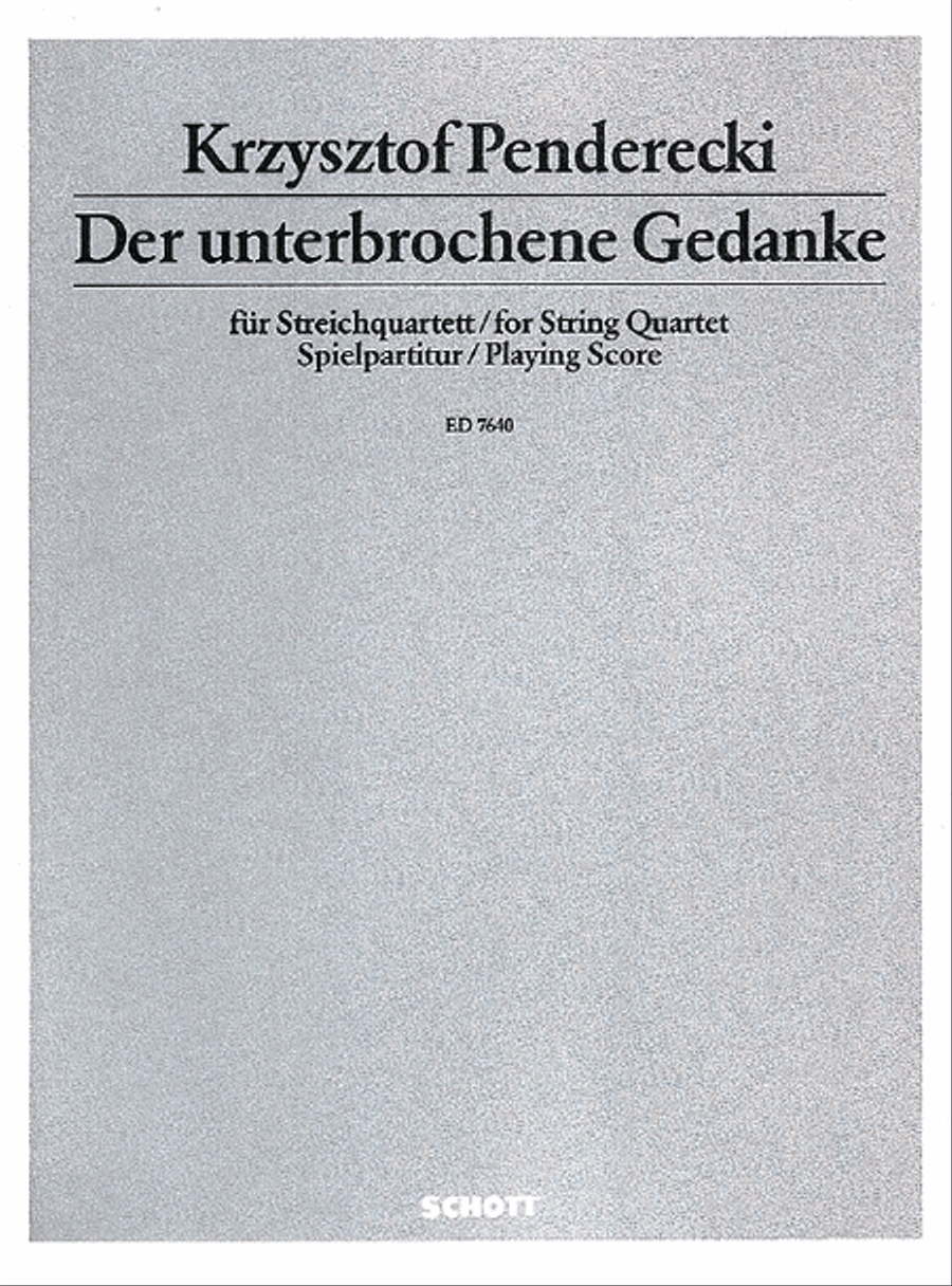 Der Unterbrochene Gedanke String Quartet scores gallery preview page 1