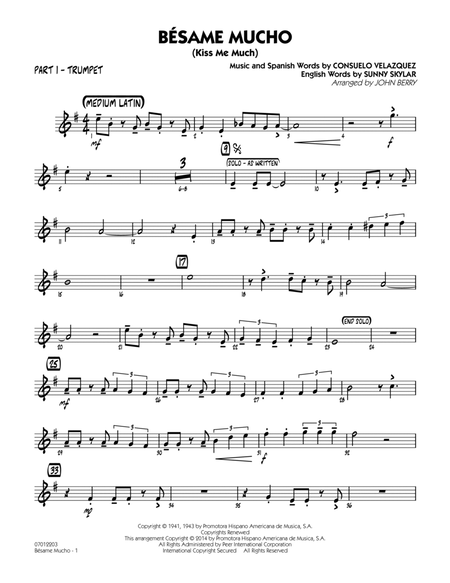 Besame Mucho (Kiss Me Much) - Part 1 - Trumpet