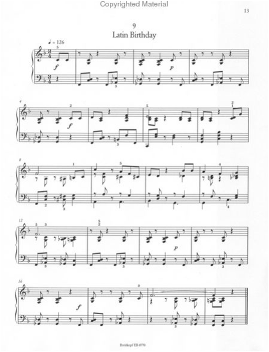 Jazzy Birthday Piano Solo scores gallery preview page 3
