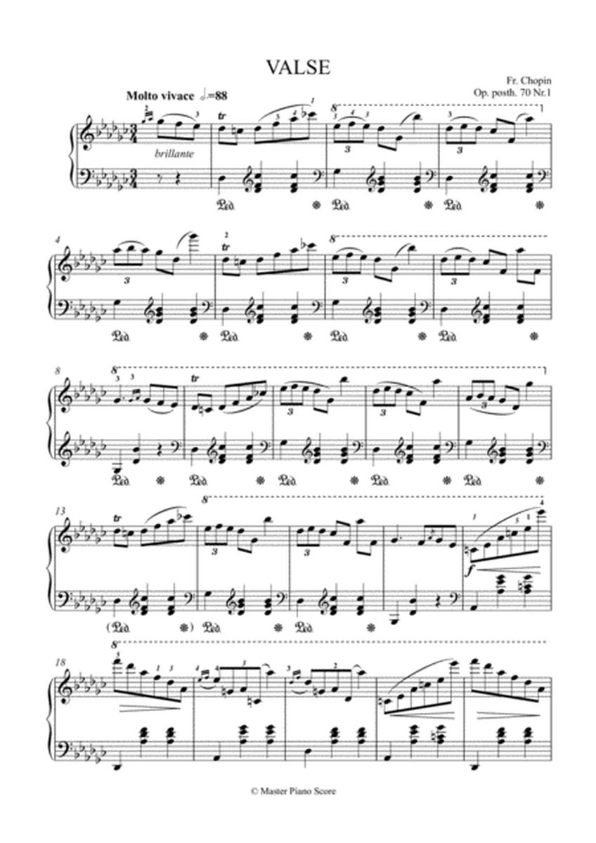 Waltz in G-flat Major, Op. 70, No. 1 for piano solo image number null