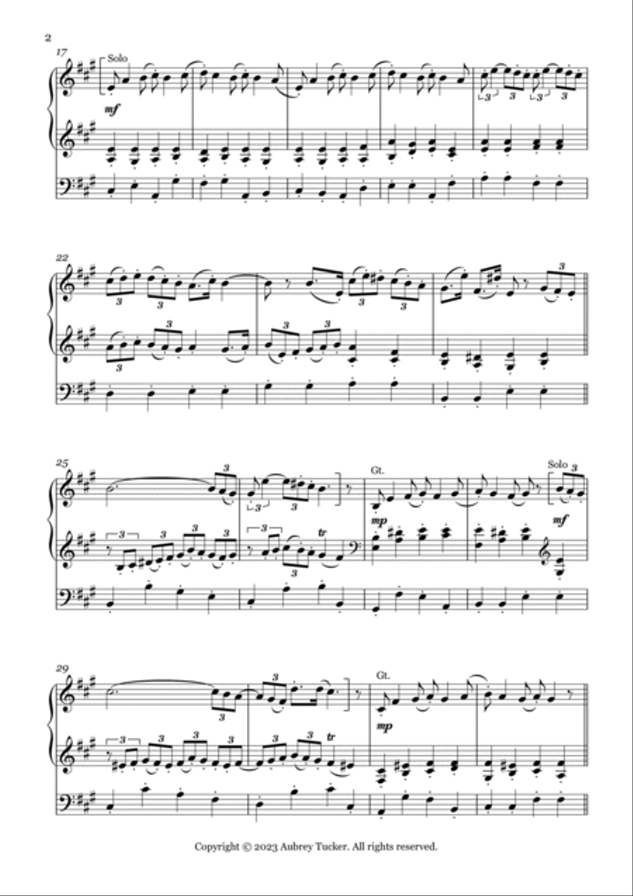 Organ: Kommt, ihr angefochtnen Sünder (Alto Aria) “Freue dich, Erlöste Schar” (BWV 30) - J.S. Bach Organ Solo scores gallery preview page 3