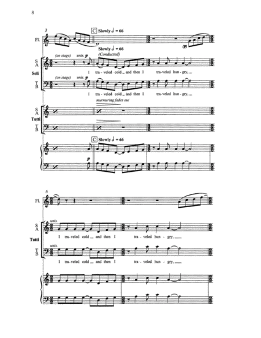 American Ballads: 1. Lonesome Traveler 4-Part scores gallery preview page 6