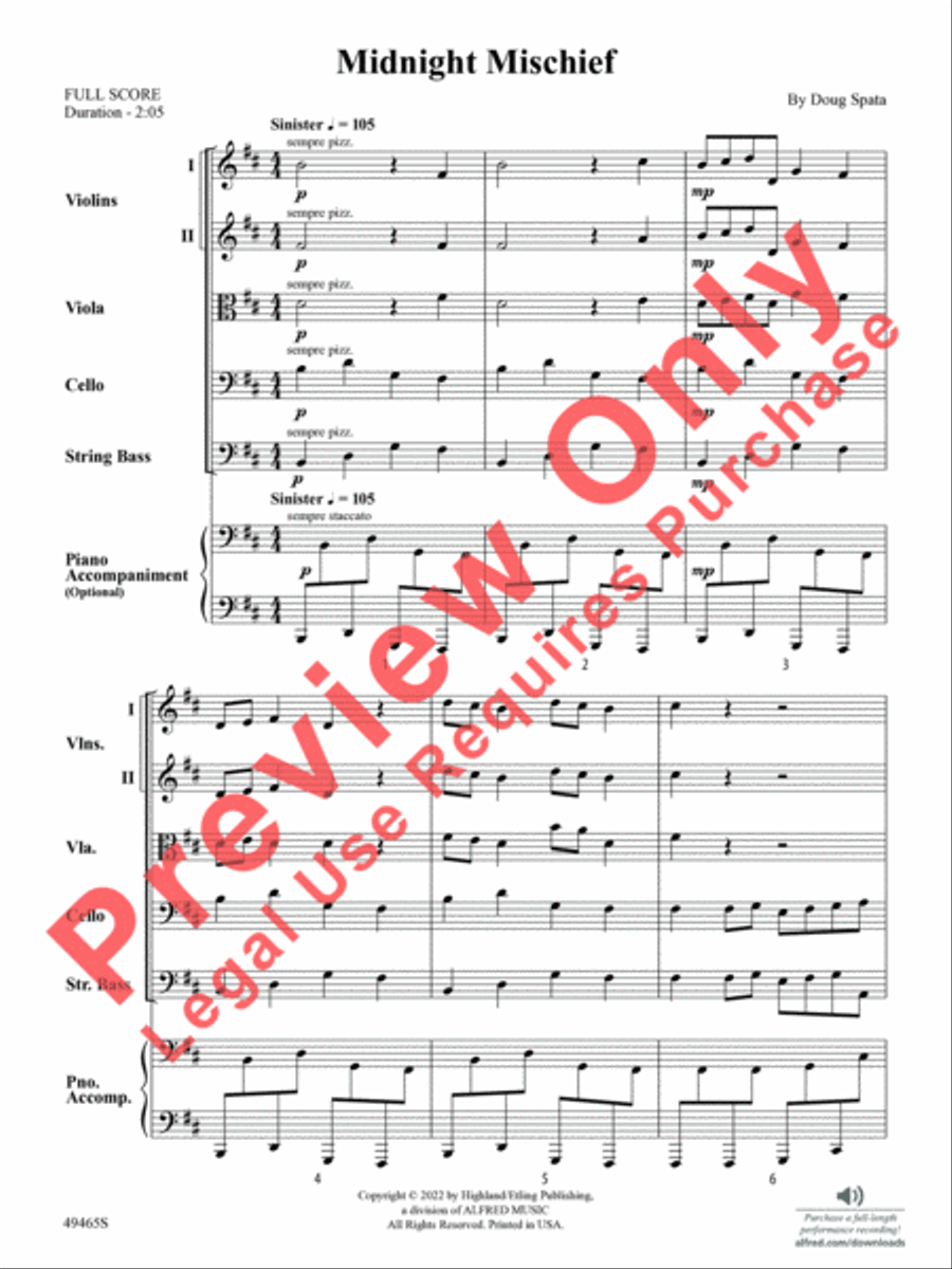 Midnight Mischief Midnight Mischief String Orchestra scores gallery preview page 3