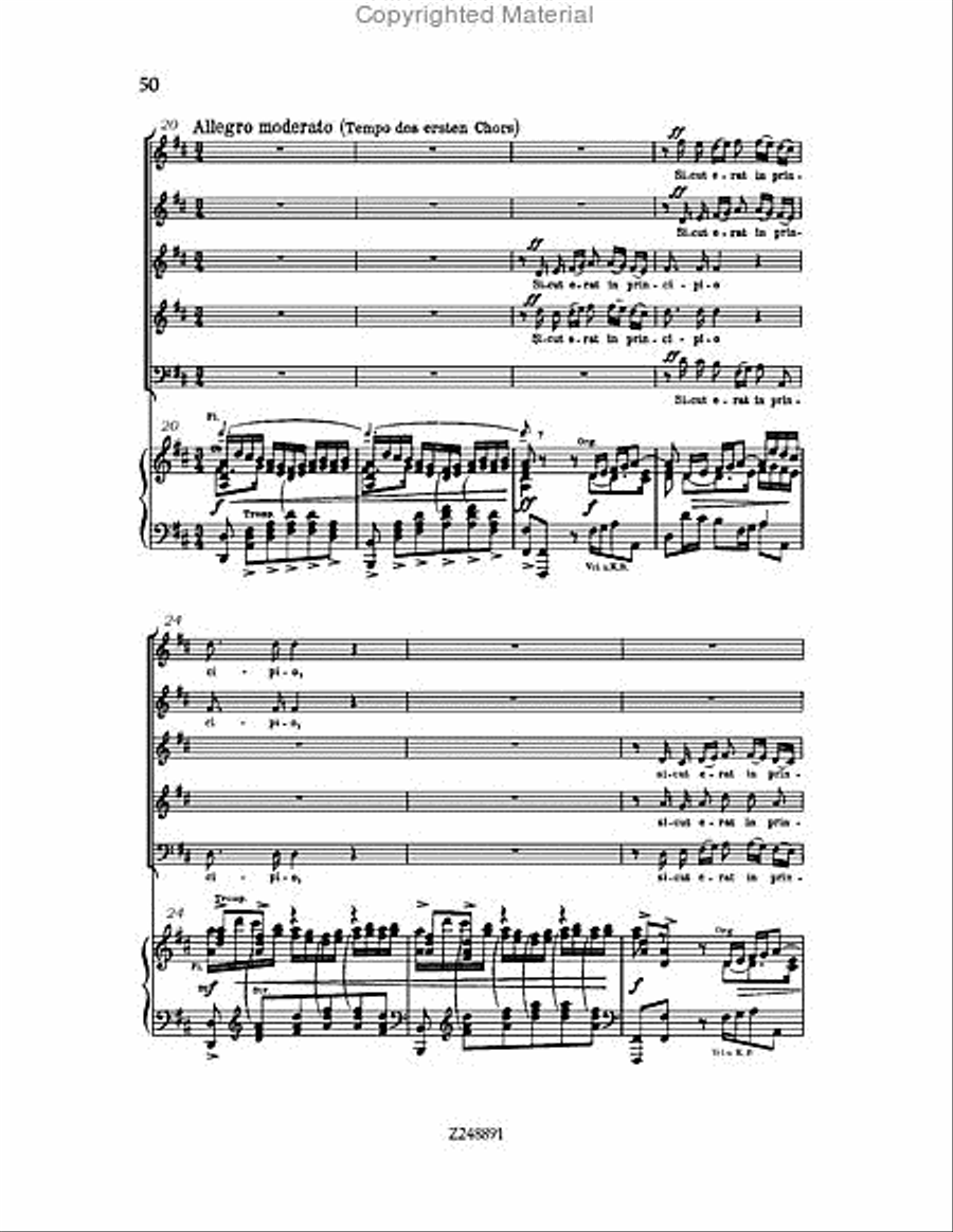 Magnificat in D major, BWV 243 Choir scores gallery preview page 50