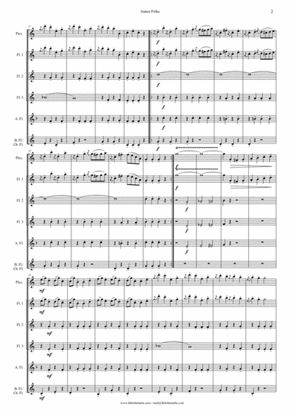 Annen Polka - for Flute Choir image number null