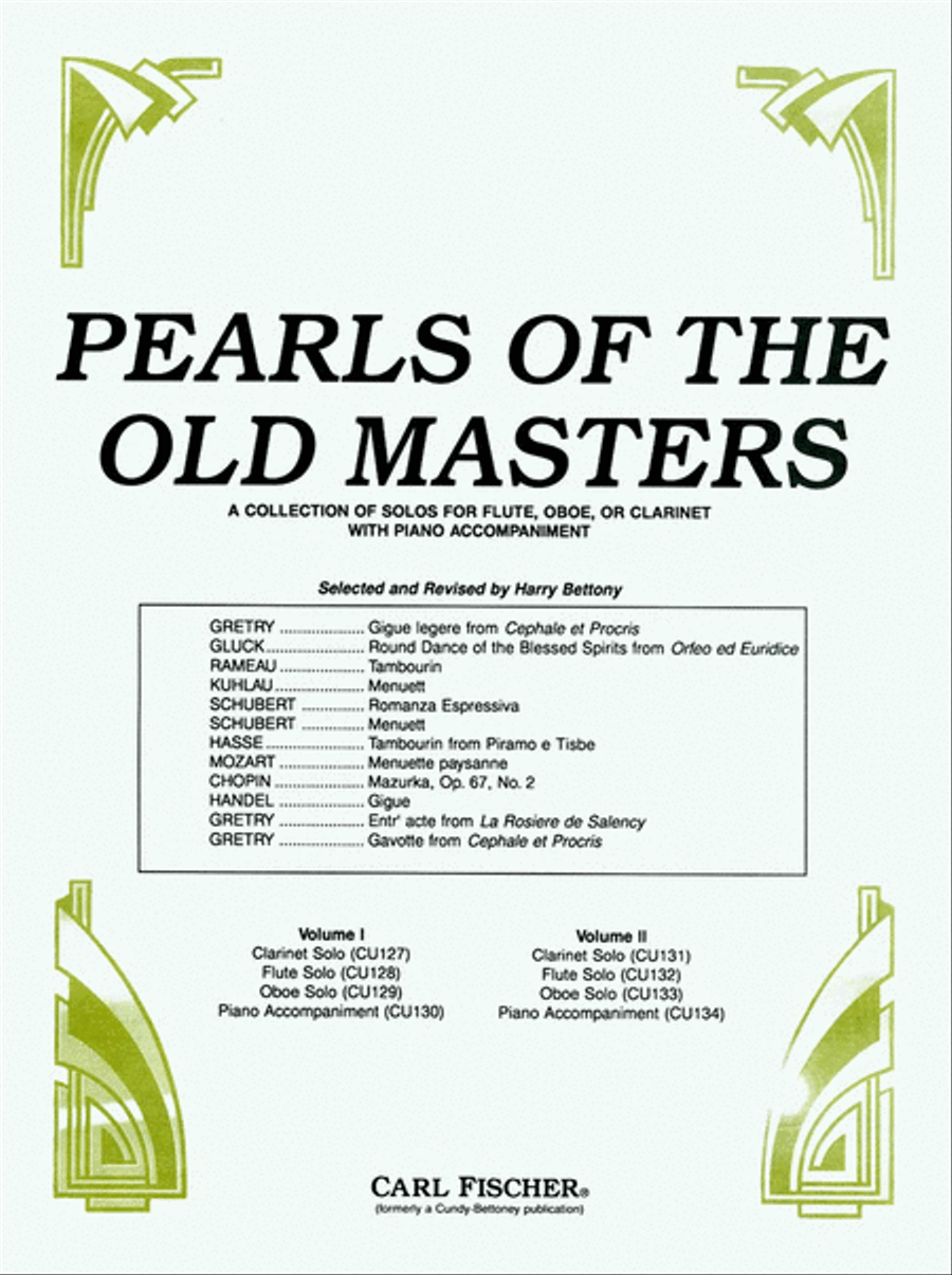 Pearls of the Old Masters - Vol. II Clarinet scores gallery preview page 1
