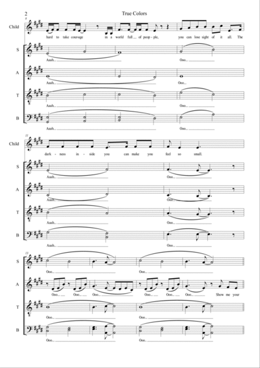True Colors True Colors 4-Part scores gallery preview page 2