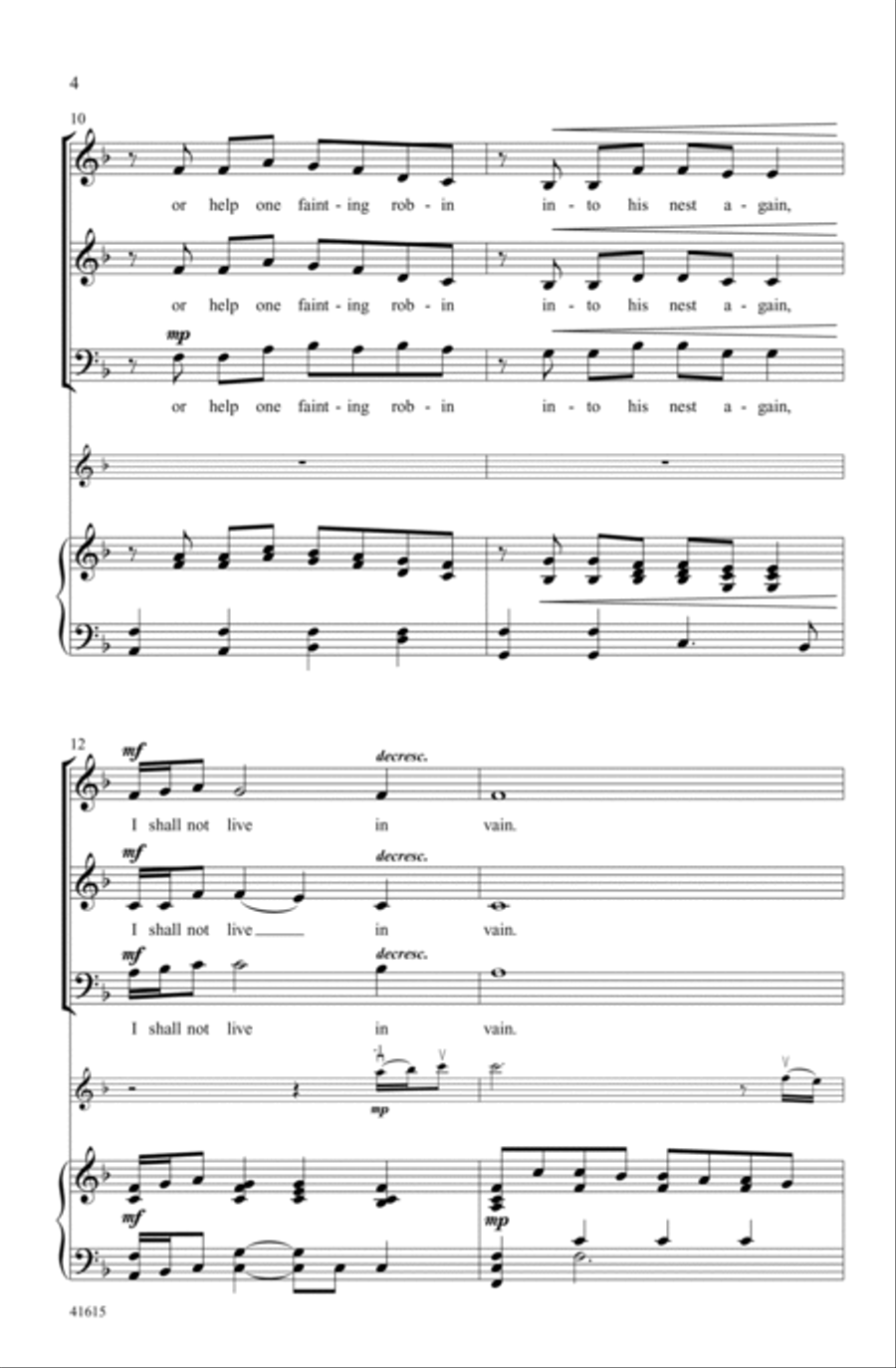 I Shall Not Live in Vain Choir scores gallery preview page 3