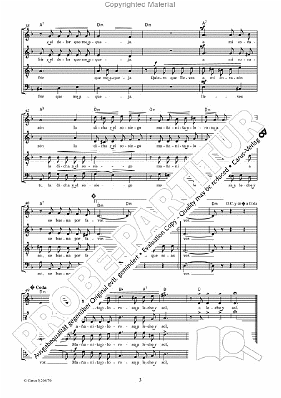 Mananita Pueblerina Mananita Pueblerina 4-Part scores gallery preview page 4