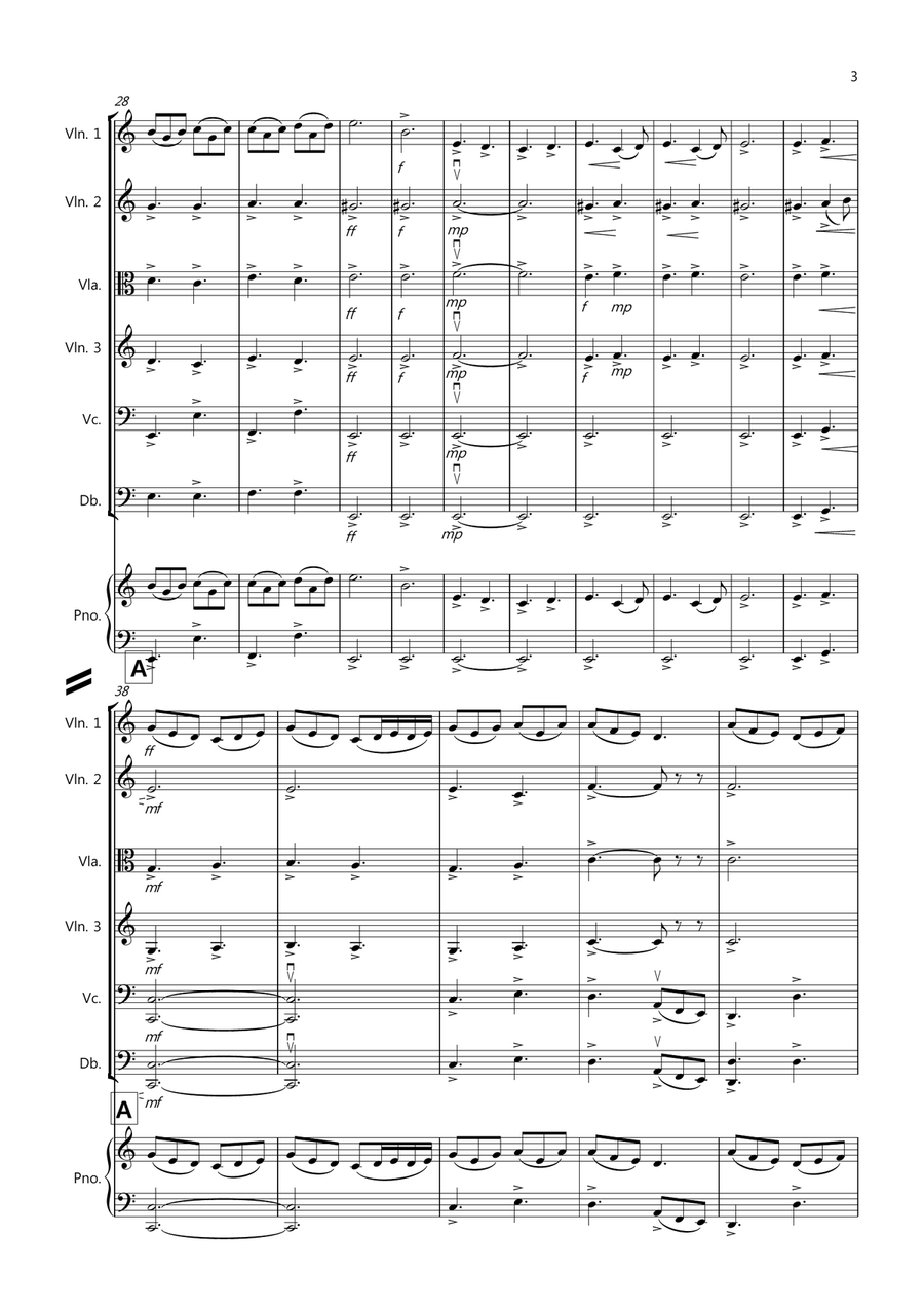 Morning Mood (from Peer Gynt) for String Orchestra String Quartet scores gallery preview page 3
