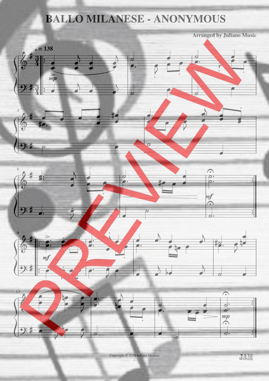 THE BEST OF MEDIEVAL SONGS - VOL.1 (PIANO & ORGAN ARRANGEMENT) Organ scores gallery preview page 6