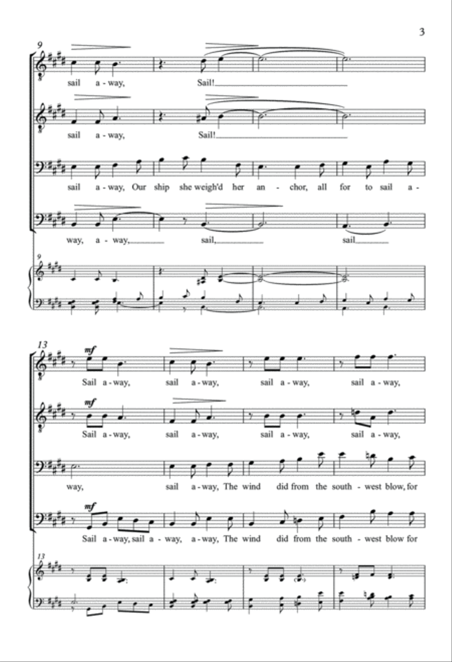 Lisbon Bay - A Sailors' Song TTBB scores gallery preview page 3