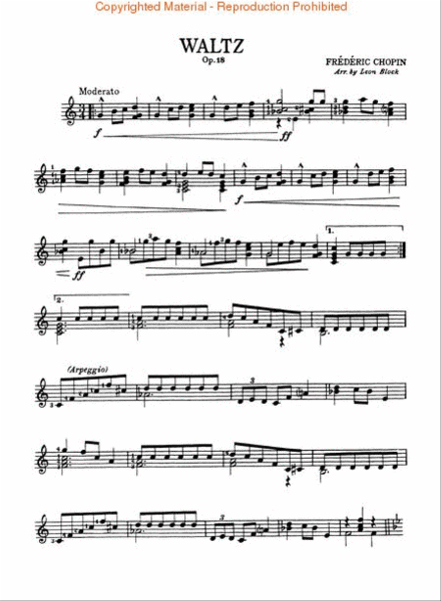 Chopin for Guitar Acoustic Guitar scores gallery preview page 3