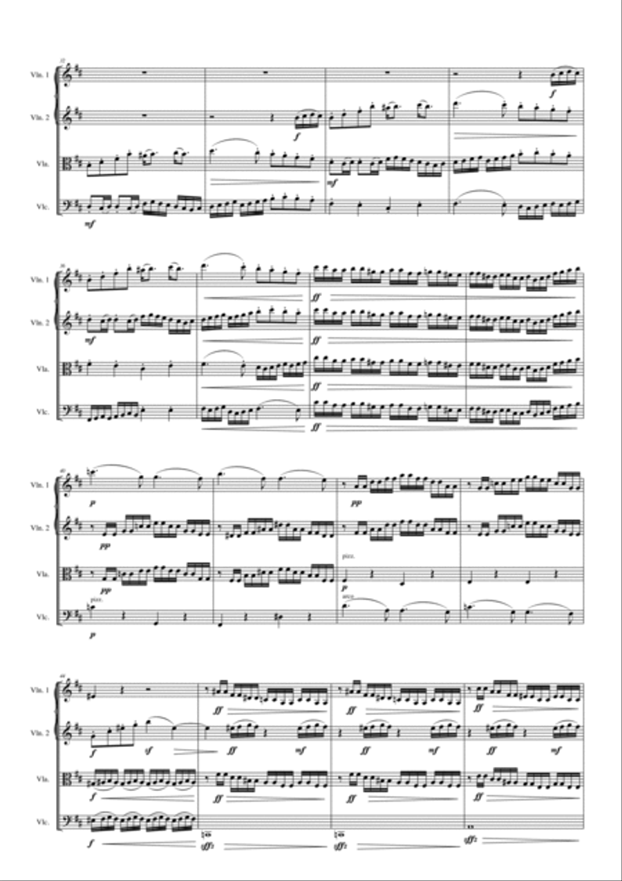 Filiberto PIERAMI: QUARTETTO (op.22) (ES 104) String Quartet scores gallery preview page 5