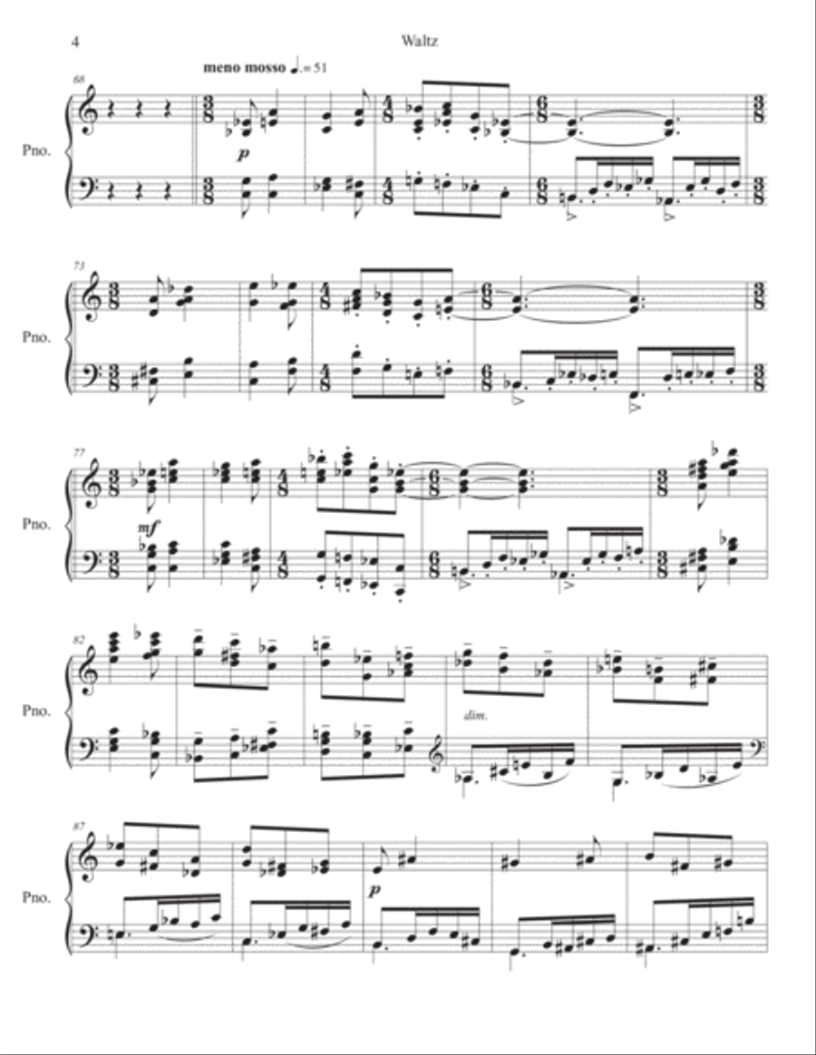 Waltz for Piano Piano Solo scores gallery preview page 4