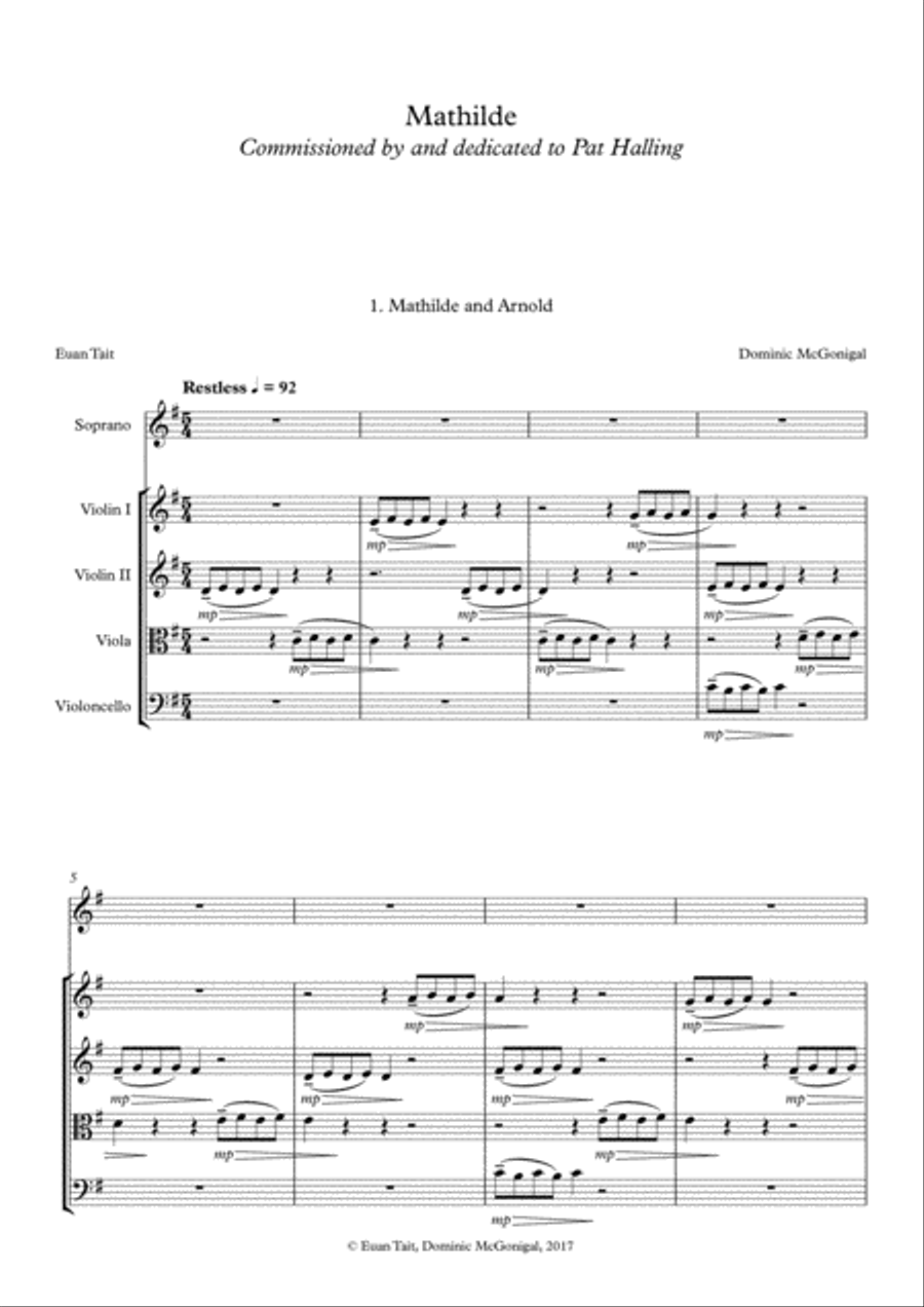 Mathilde (String Quartet) String Quartet scores gallery preview page 3