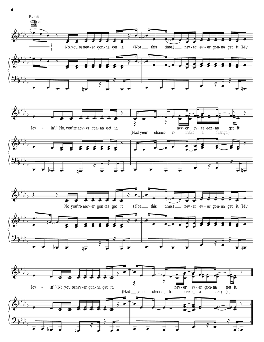 My Lovin' My Lovin' Piano, Vocal, Guitar scores gallery preview page 4