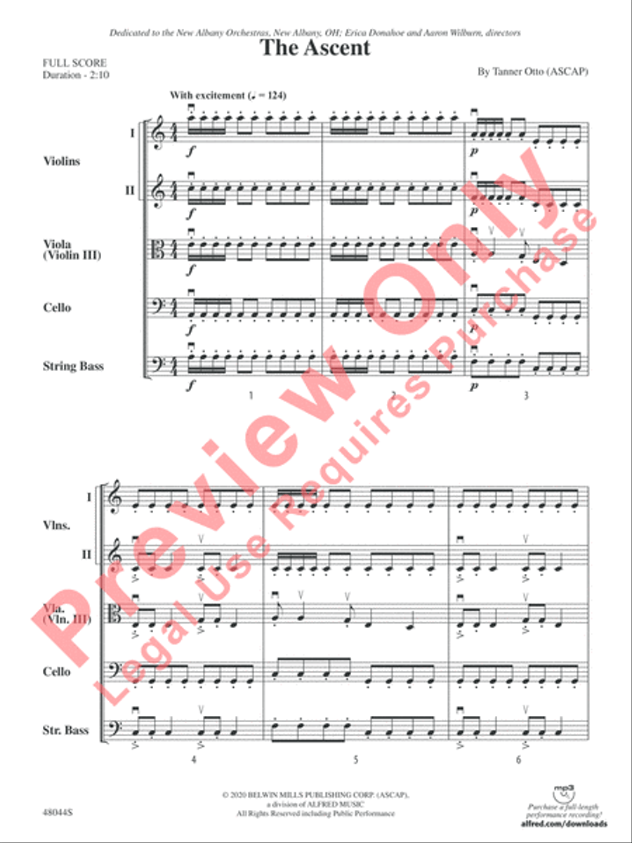 The Ascent The Ascent String Orchestra scores gallery preview page 4