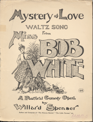 Mystery of Love. Waltz Song from Miss Bob White, A Pastoral Comedy Opera