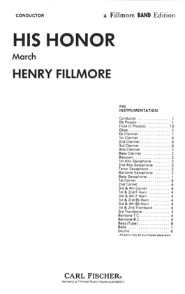 Book cover for His Honor (March)