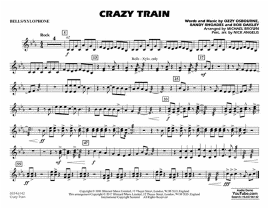 Crazy Train Marching Band scores gallery preview page 10