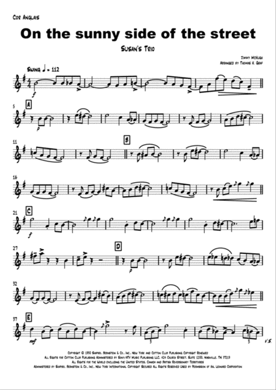 On The Sunny Side Of The Street Woodwind Quartet scores gallery preview page 6