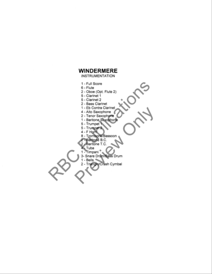 Windermere Windermere Concert Band scores gallery preview page 3