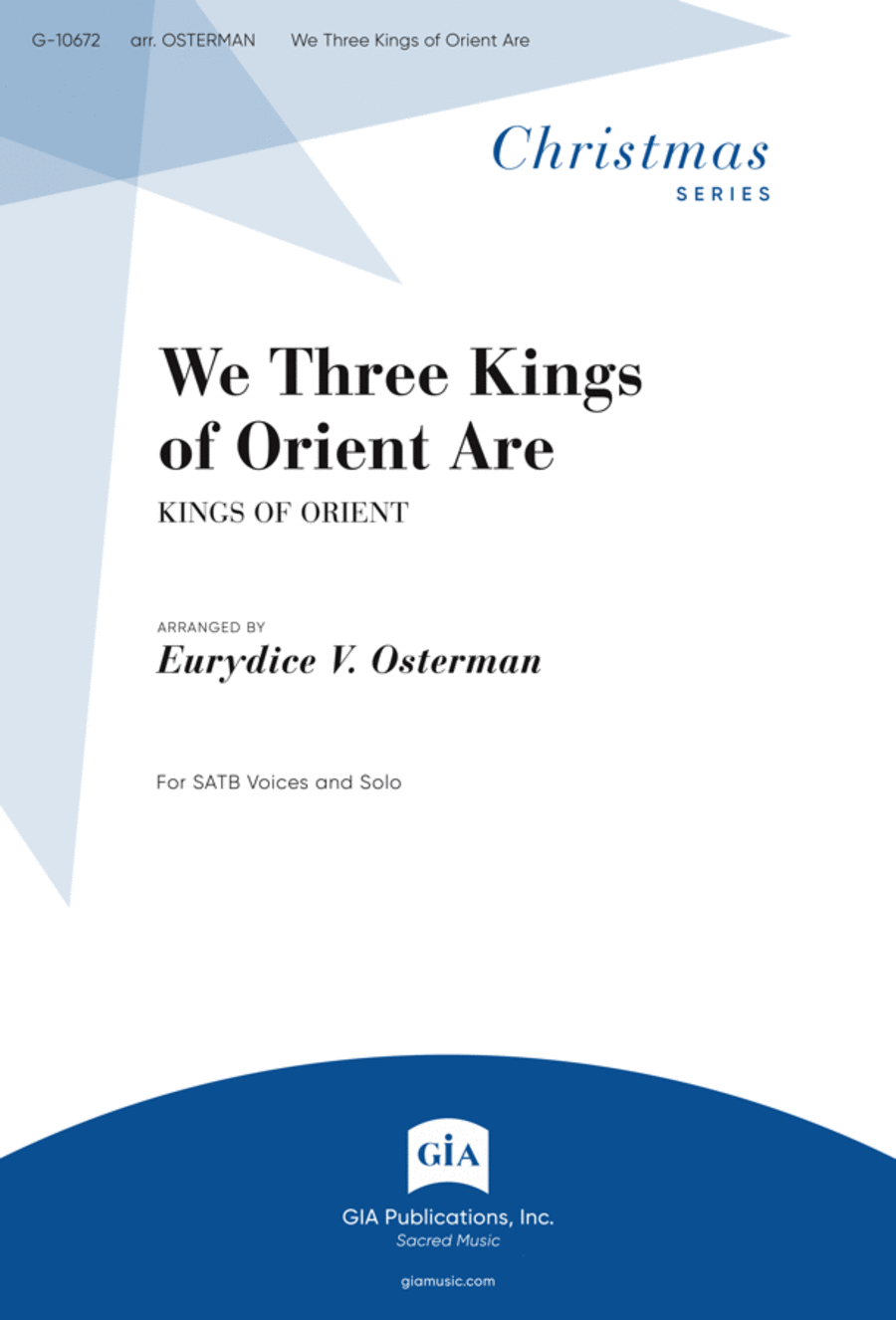 We Three Kings of Orient Are 4-Part scores gallery preview page 1