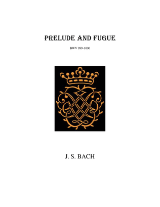 Book cover for Bach BWV 999 and 1000
