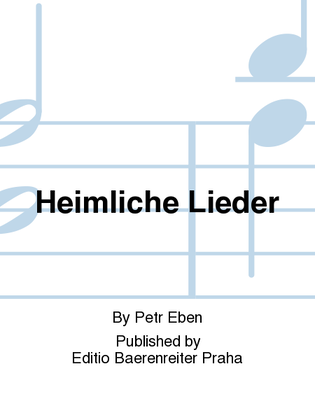 Book cover for Heimliche Lieder für tiefe Stimme und Klavier