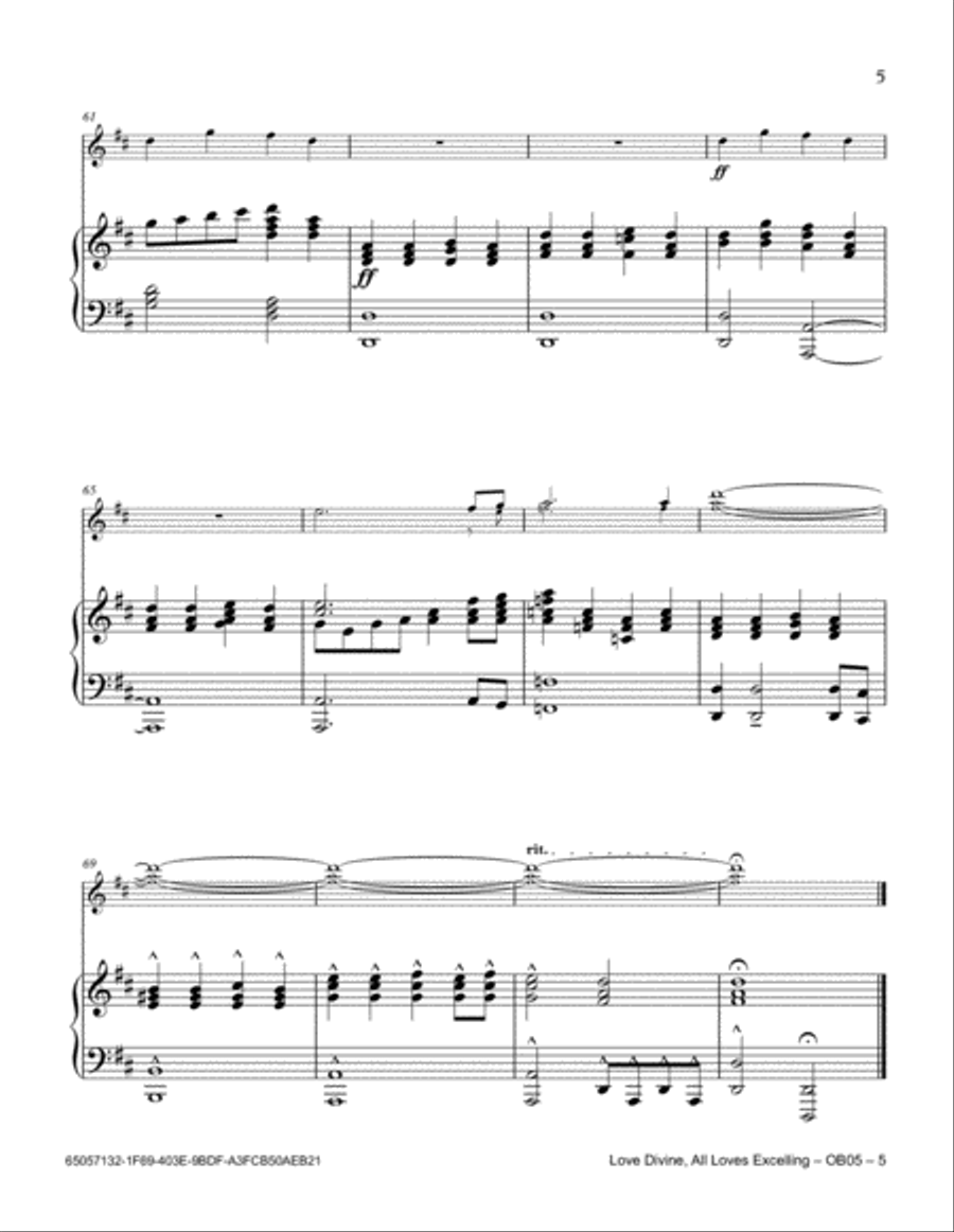 Love Divine, All Loves Excelling Piano scores gallery preview page 5