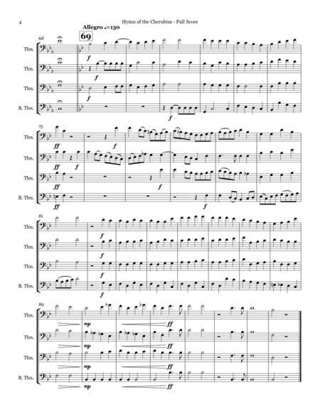 Hymn of the Cherubim - Trombone Quartet image number null