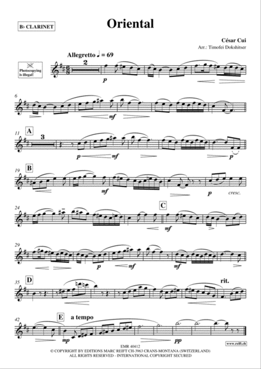 Oriental Clarinet Solo scores gallery preview page 2