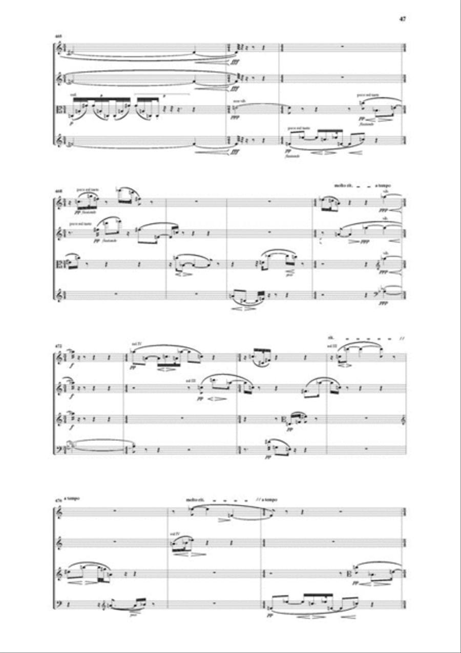 String Quartet No.2 - Perhaps Thus The End String Quartet scores gallery preview page 6