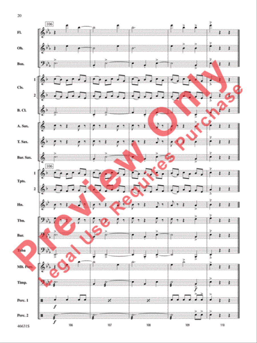 Suite of Carols, Selections from Concert Band scores gallery preview page 21