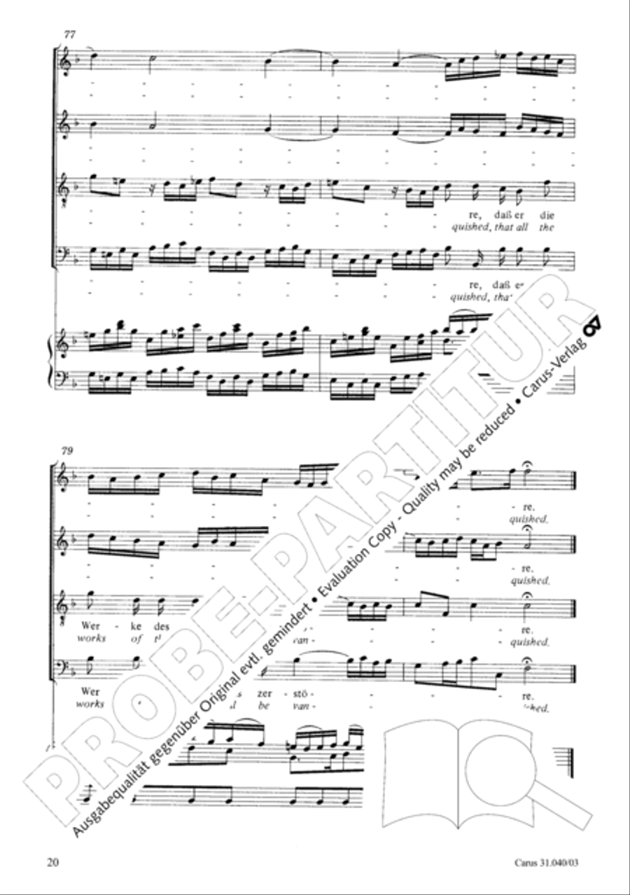 Christ was manifested for this purpose (Dazu ist erschienen der Sohn Gottes) ATB scores gallery preview page 21