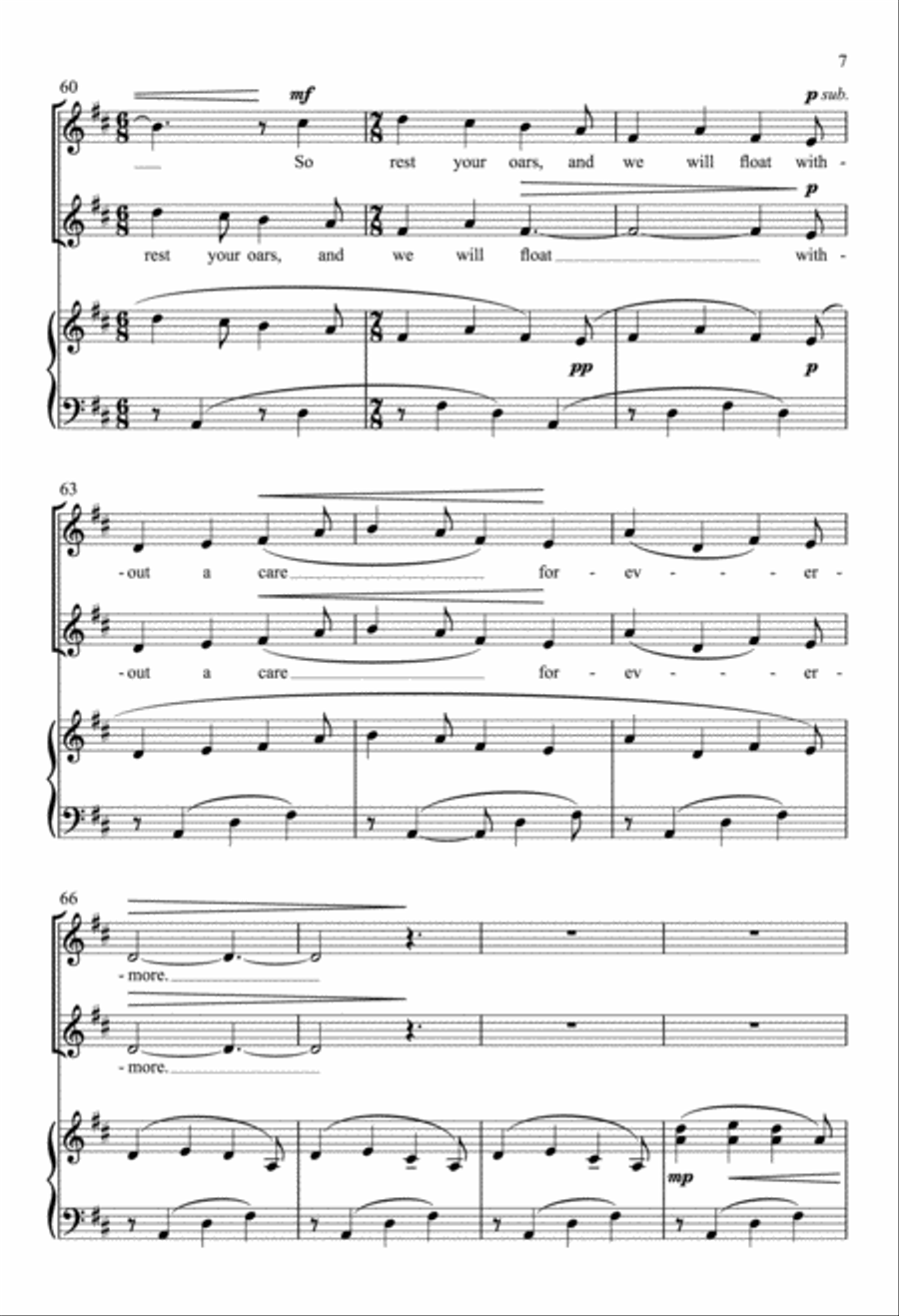 Boat Song Boat Song SSA scores gallery preview page 6