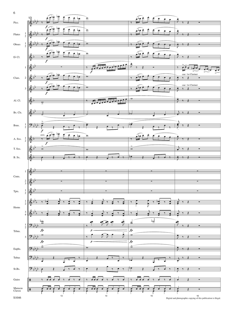 Serenata (arr. R. Mark Rogers) - Full Score Concert Band scores gallery preview page 6