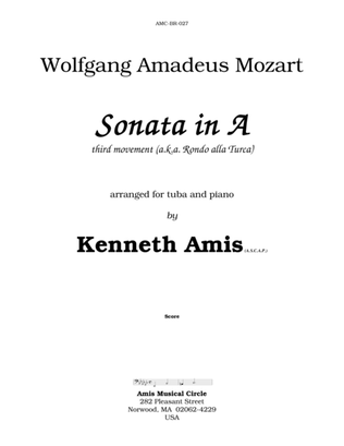 Piano Sonata in A (Third Movement --a.k.a. Turkish March) for tuba & piano
