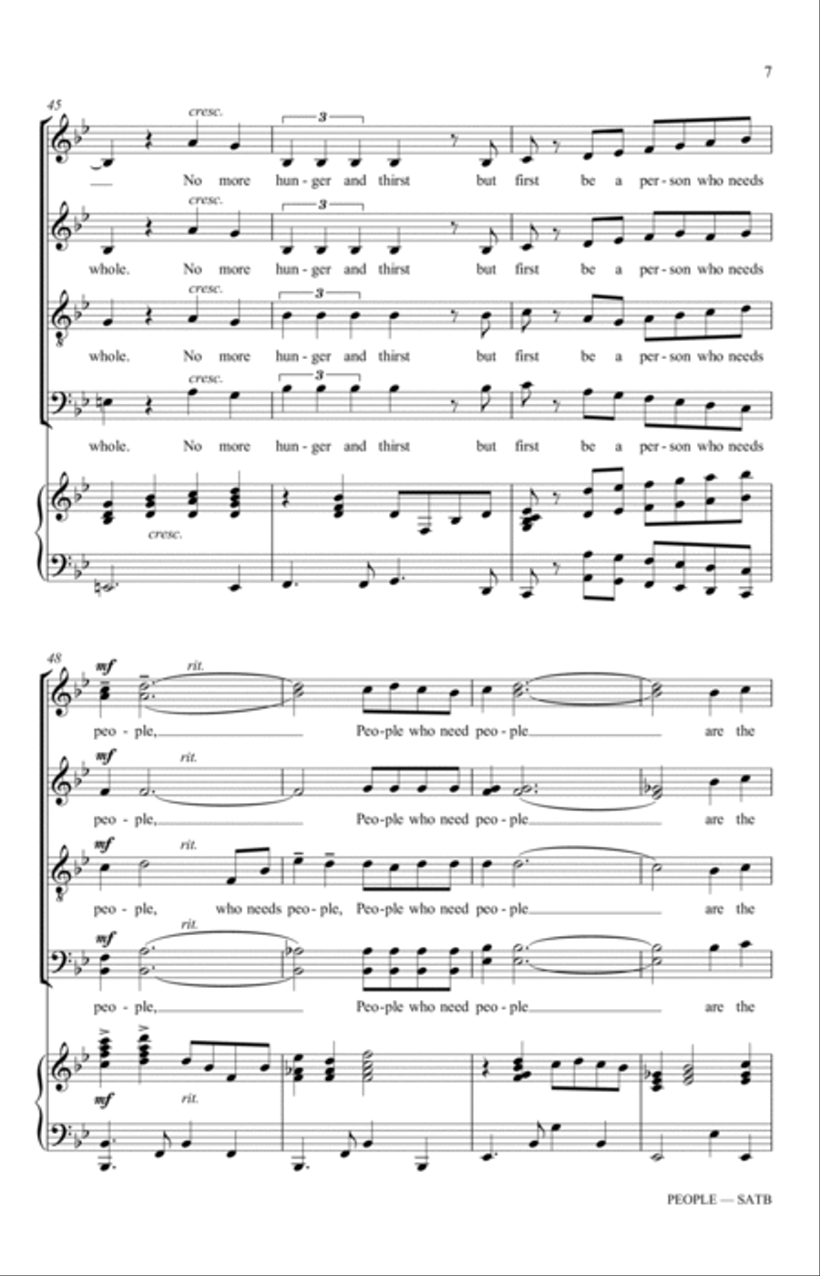People (from Funny Girl) (arr. Mac Huff) 4-Part scores gallery preview page 7