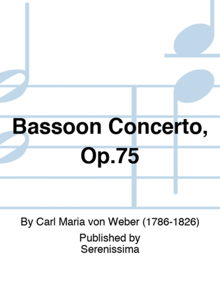 Book cover for Bassoon Concerto, Op.75