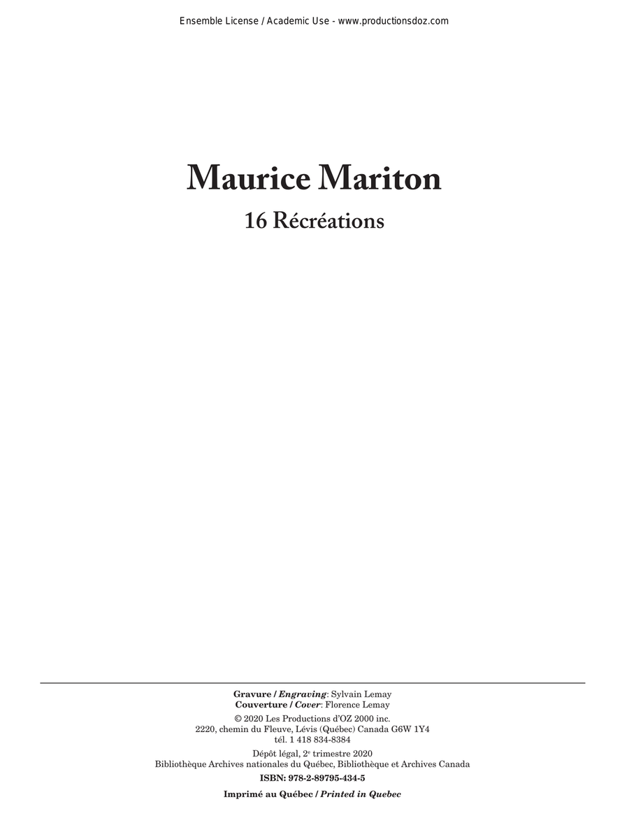 16 Récréations Mandolin scores gallery preview page 1